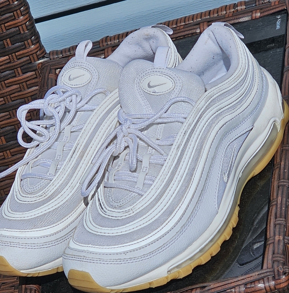 Nike Air Max 97 White Gum Bottom Light Brown Running Shoe’s Men's Size 11